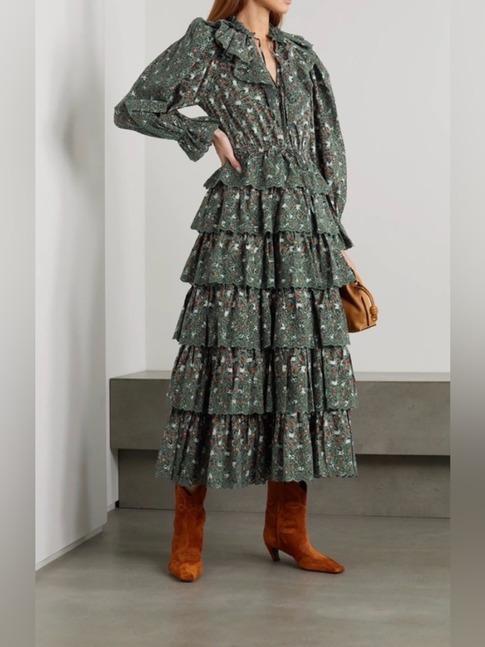 Ulla Johnson Odile Eyelet Dress. ~ Dragonfly Green